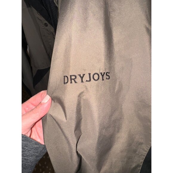 FootJoy DryJoys Golf Jacket L Lining Black/Taupe Mesh Lining Outdoor Windbreaker - Picture 7 of 14